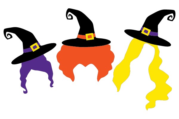Witch Hats and Hair Clip Art