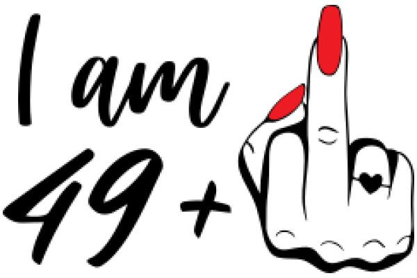 A Playful Expression of Individuality: A Cartoon Character with Red Nails and a Middle Finger, Accompanied by a Powerful Statement.