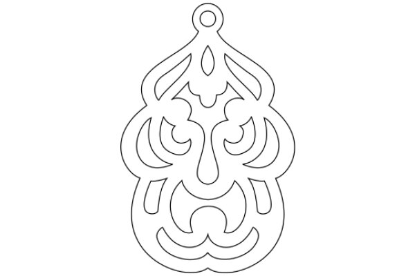 Stylized Artwork: A Geometric Pattern with a Flower-like Design