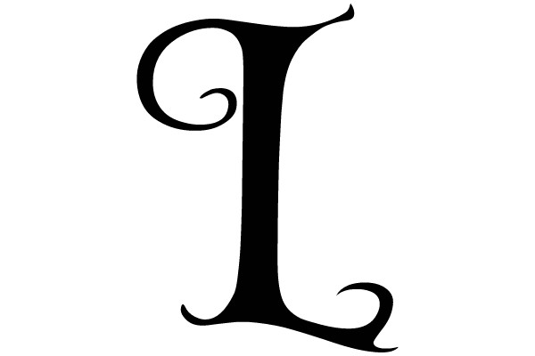 Classic Serif Font Letter L