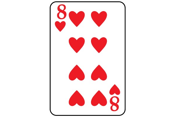 Eight of Hearts Playing Card