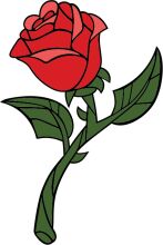 A Vibrant Rose with Green Leaves