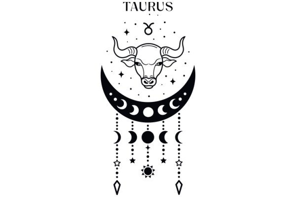 Taurus Zodiac Sign: A Illustration with Astrological Symbols and Elements
