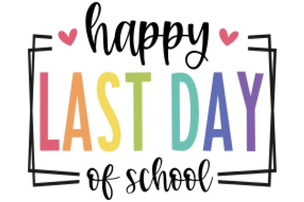 Celebrating the End of School with a Colorful 'Happy Last Day of School' Sign