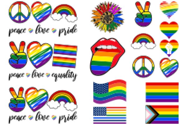 Celebrating Diversity: A Collection of Peace, Love, and Pride Emojis and Symbols