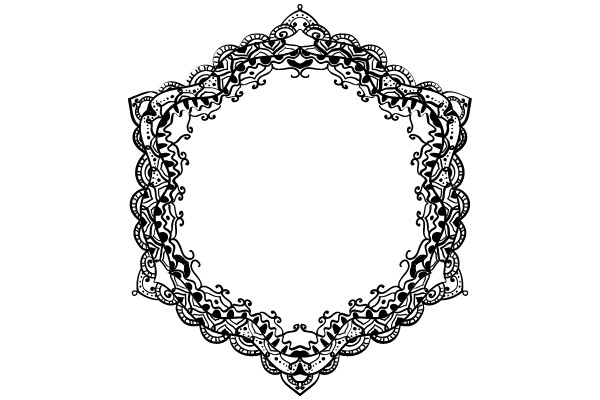 Ornate Vintage Circular Frame