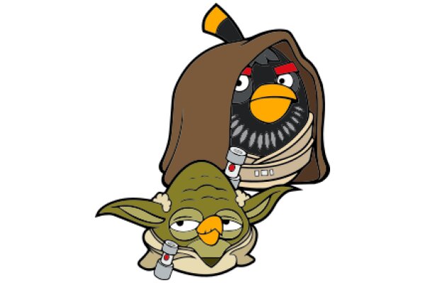 A Whimsical Encounter: The Adorable Crossover of a Penguin and a Star Wars Character