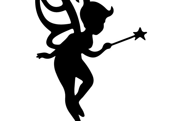 Fairy Silhouette with Wand