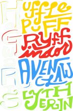 Vibrant Typography Art: A Colorful Display of Words and Phrases