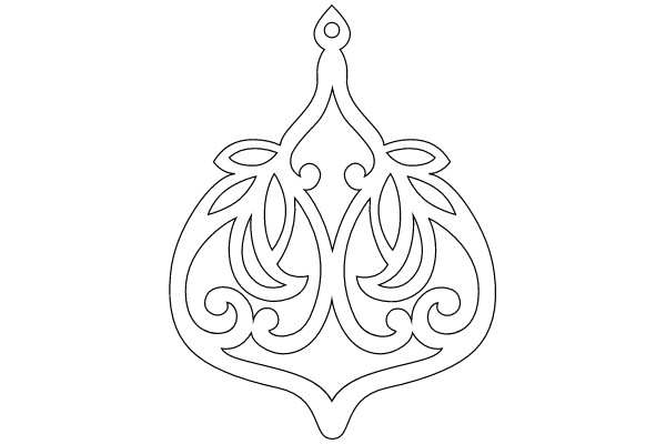 Abstract Floral Design Outline