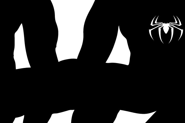 Spider-Man Silhouette in a Dynamic Pose