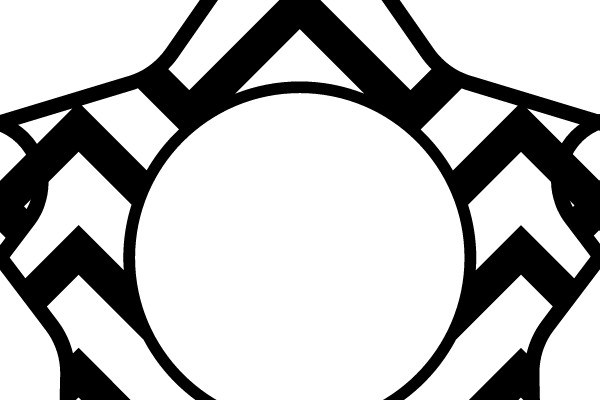 Star with Chevron Pattern and Circular Center