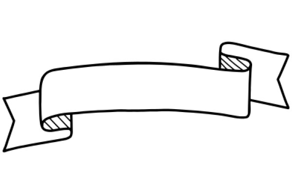 A Simple Line Drawing of a Rectangle with Two Triangles on the Ends