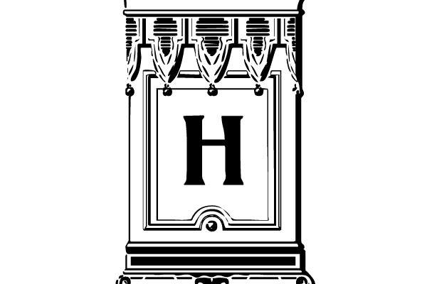 Ornate Monogrammed Cabinet
