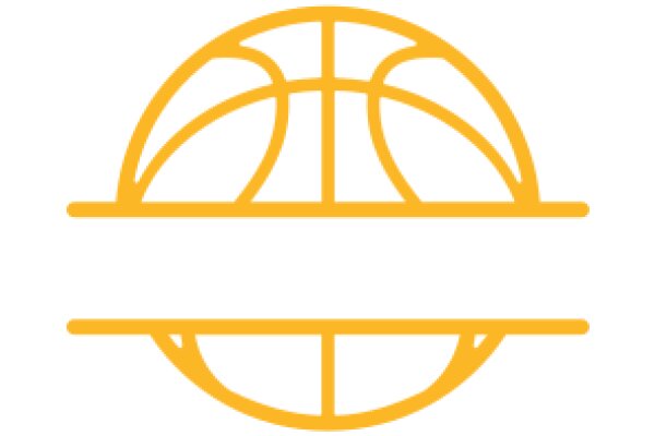 Simplistic Yellow Basketball Logo