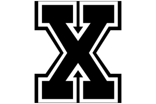 Stylized Letter 'X' with a White Arrow Inside