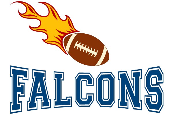 FALCONS FLAMING FOOTBALL