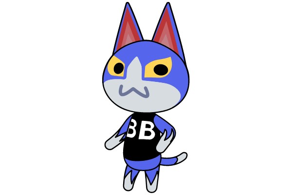Cat Superhero with 'BB' Logo