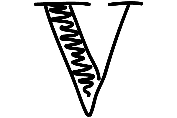 Zigzagging Letter V