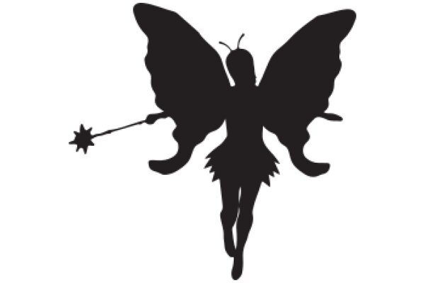 Silhouette of a Butterfly with a Star: A Symbol of Transformation and Hope