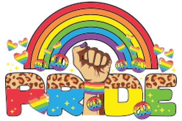 Celebrating Pride with a Colorful Rainbow and a Peaceful Sign
