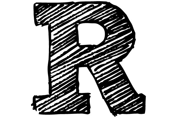 Bold Hand-Drawn Letter R