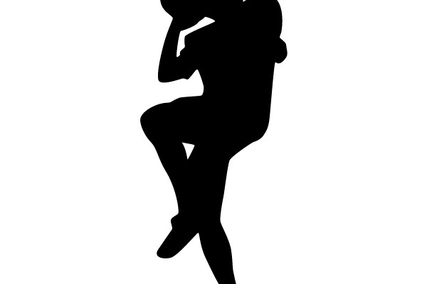 Silhouette of a Football Player in Action