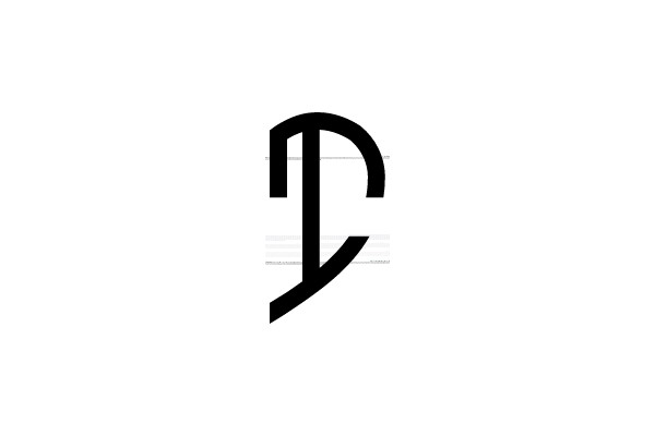 The Black Capital Letter D