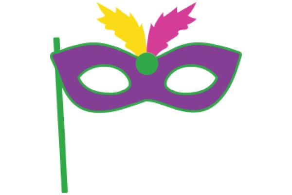 Vibrant Carnival Mask with a Feathered Top