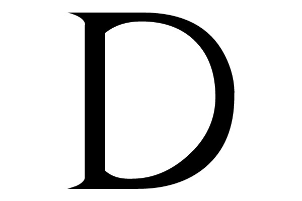 Bold Capital Letter D