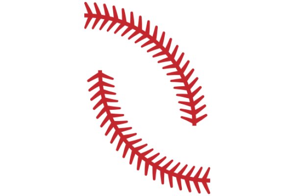 Red Baseball Bat and Ball on White Background