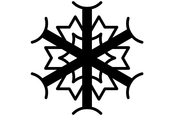 Black Snowflake Symbol