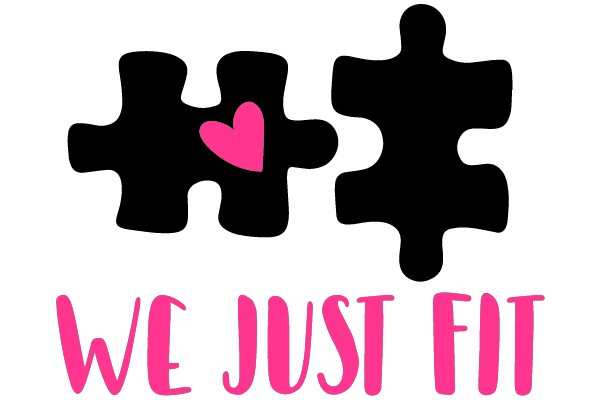Puzzle Pieces with Heart and 