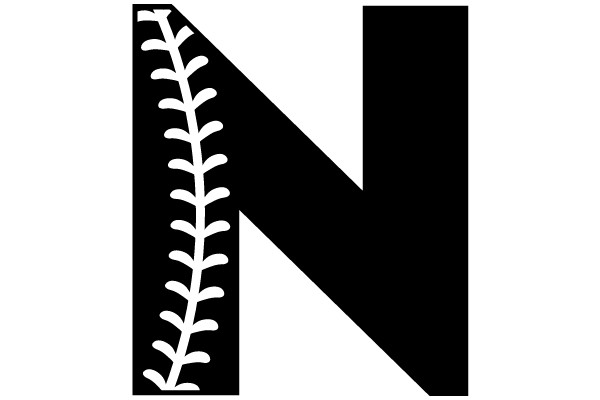 Baseball Stitching on Letter N