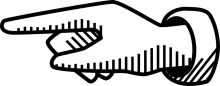A Simple Line Drawing of a Pointing Finger