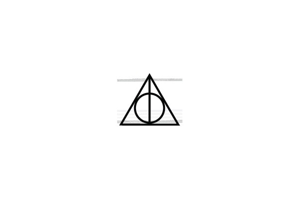 The symbol of the Deathly Hallows