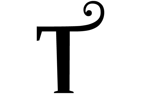 Black Gothic Font Capital Letter T