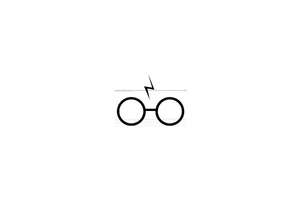 Glasses with Lightning Bolt