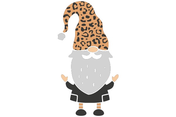 Leopard-Printed Gnome with Open Arms