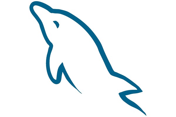 Stylized Blue Dolphin Logo