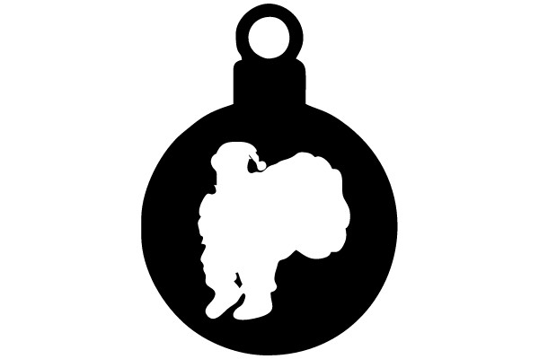 Silhouette of a Poodle within a Christmas Bauble