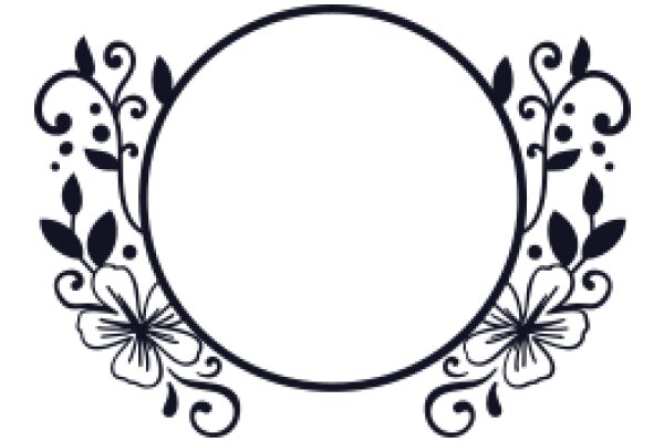 Elegant Oval Frame with Floral Design
