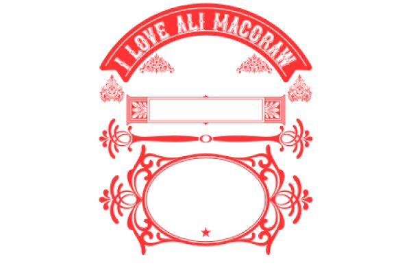 A Red and White Logo for 'I Love Ali MacGraw'