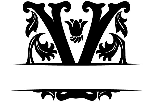 Ornate Letter V Design