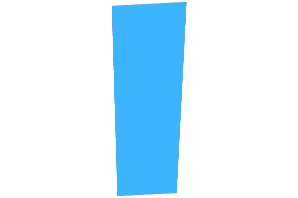 A Solid Blue Rectangular Shape