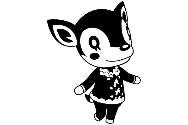 Cheerful Furry Character in
