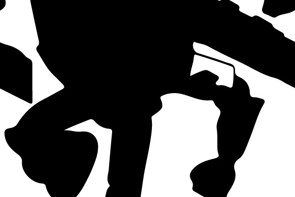 Silhouette of a Playful Elephant
