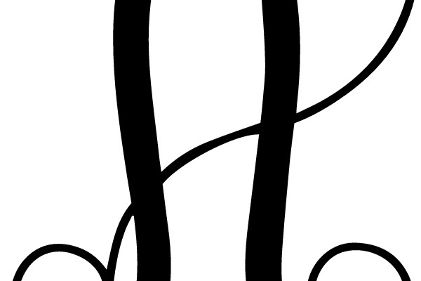 Classic Serif Monogram 'H'