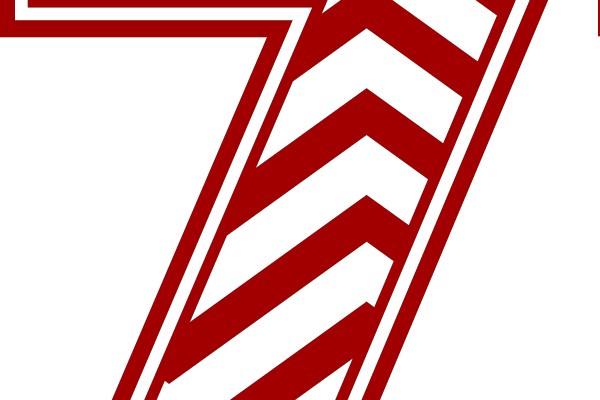 Vibrant Chevron Number Seven