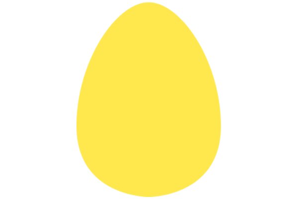 A Solitary Yellow Egg in a White Background